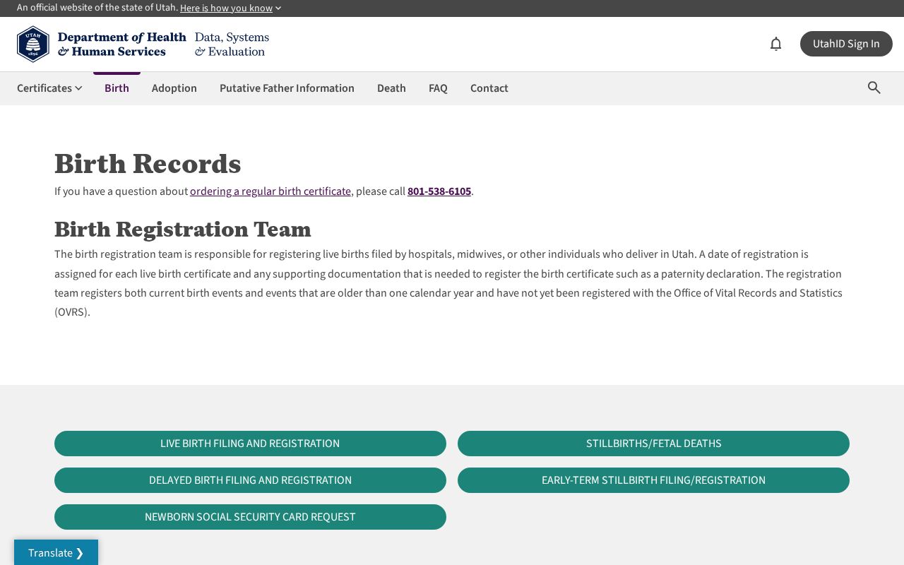 Cottonwood Heights resident lookup Utah vital records access