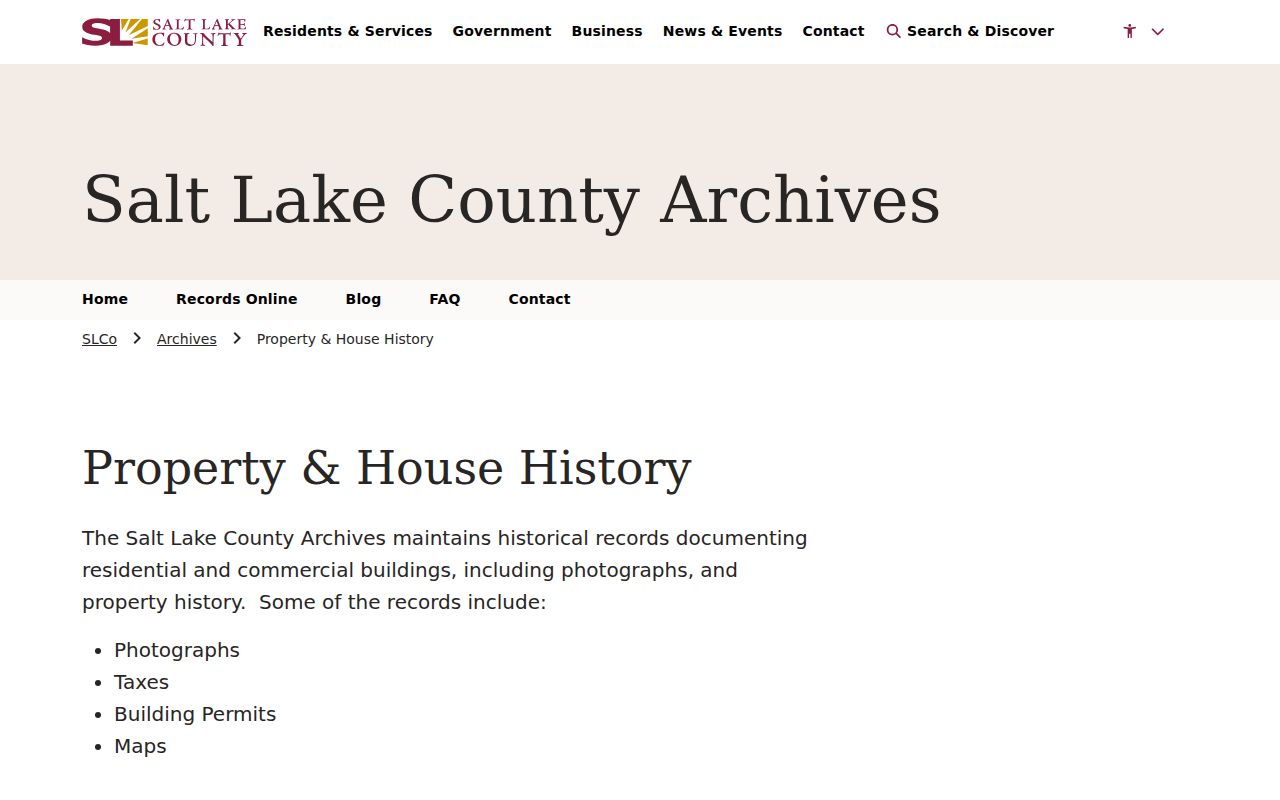 Cottonwood Heights previous residents house history archives